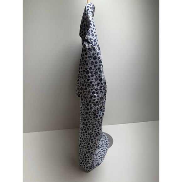 Denim & Flower Zmen’s Button Front Shirt Sz Small Blue Floral Rickey Singh - Picture 2 of 10